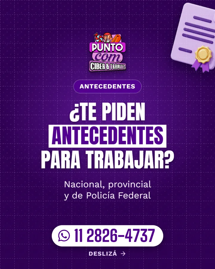 Certificado de antecedentes penales: imagen 1 de PUNTO COM