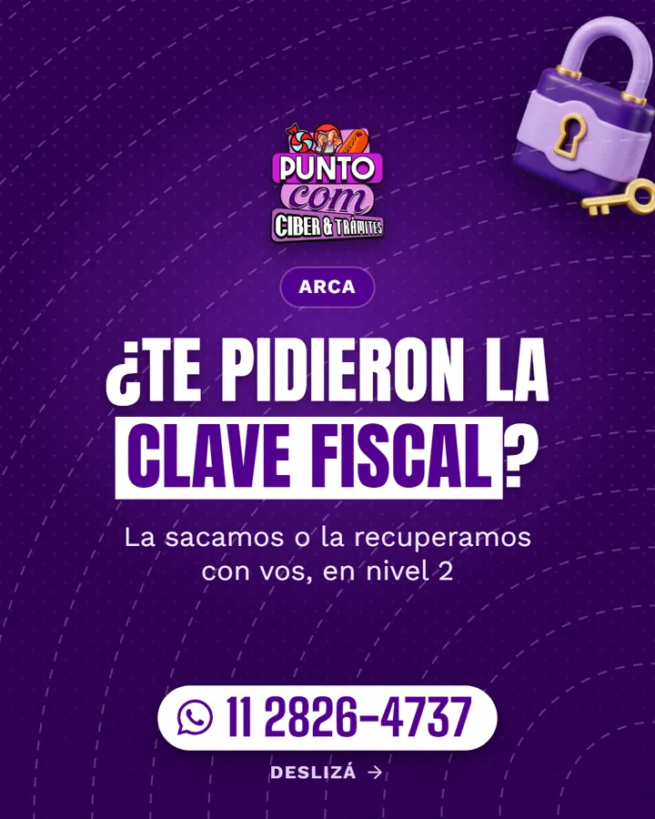 Clave fiscal, monotributo y facturas (ARCA): imagen 1 de PUNTO COM