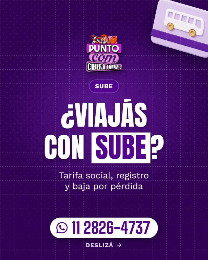 Trámites de SUBE: imagen 1 de PUNTO COM